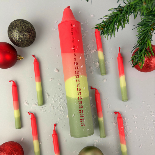 Rød / Grøn / Lime kalenderlys