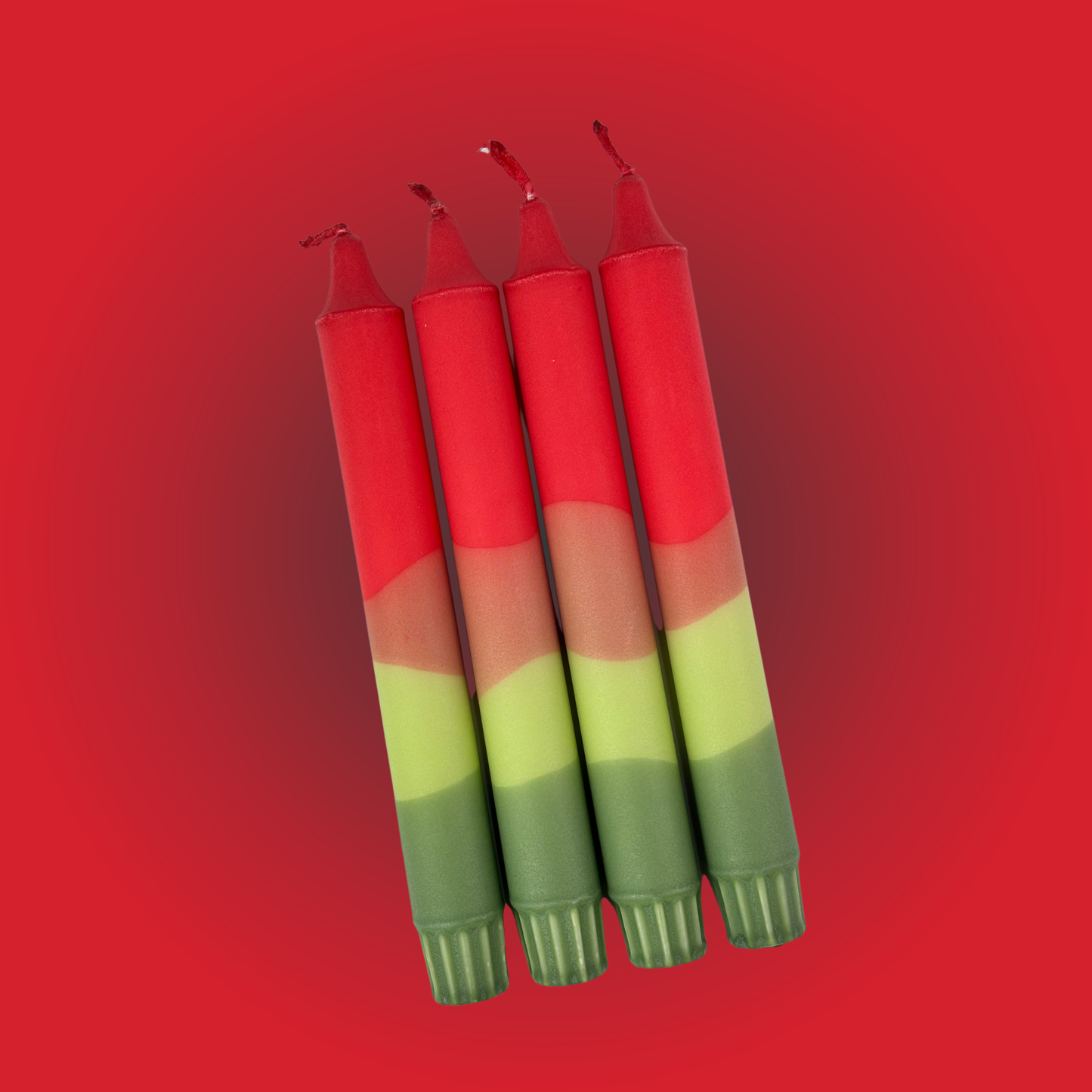 Grøn / Lime / Rød stearinlys